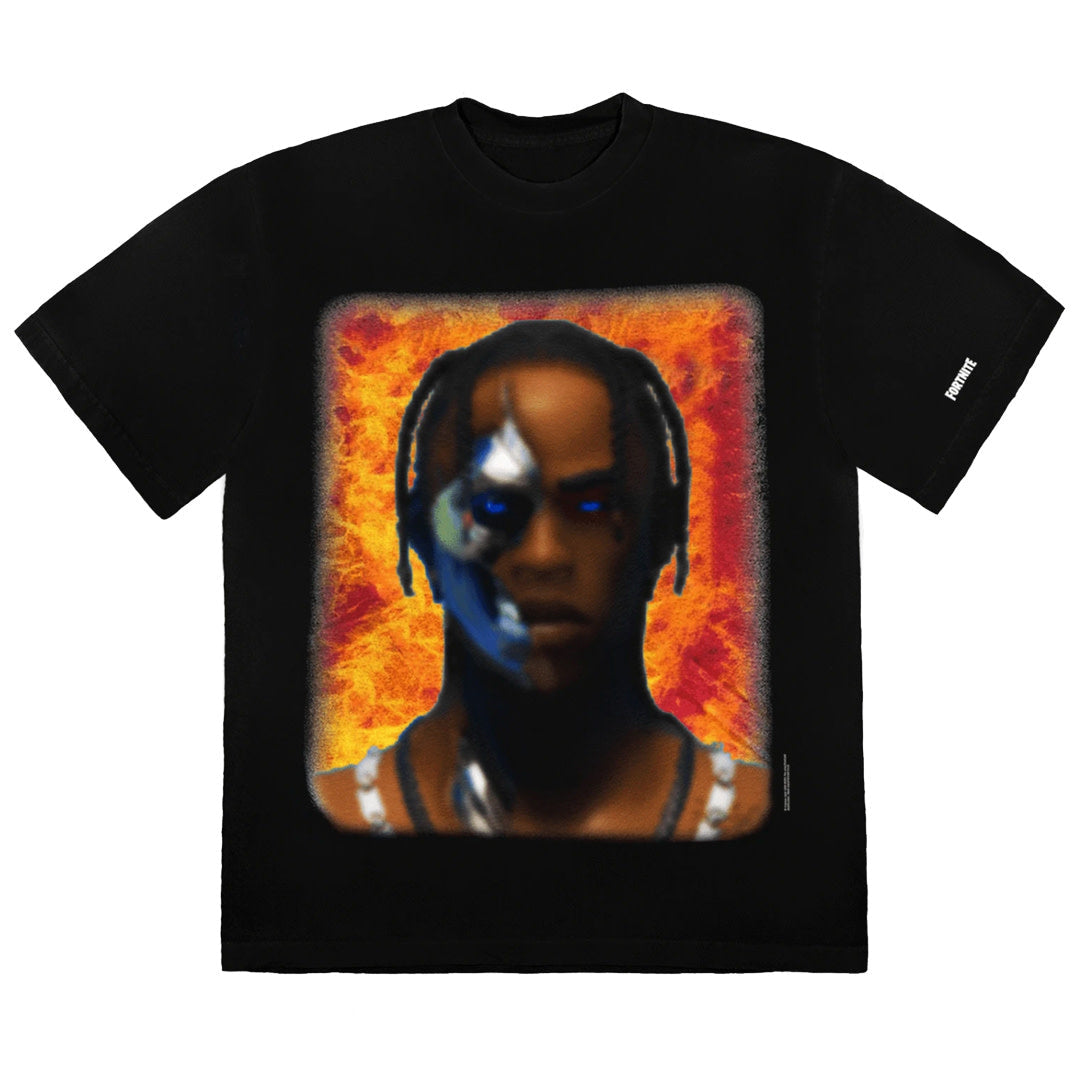 Travis Scott T-3500 Portrait T-shirt - Black - Used