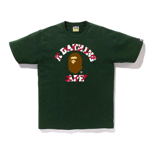 A Bathing Ape Katakana College Tee - Green