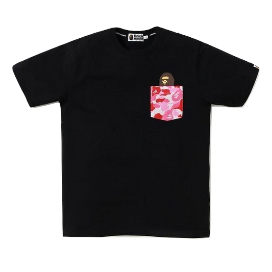 A Bathing Ape ABC Pocket Tee - Black/Pink