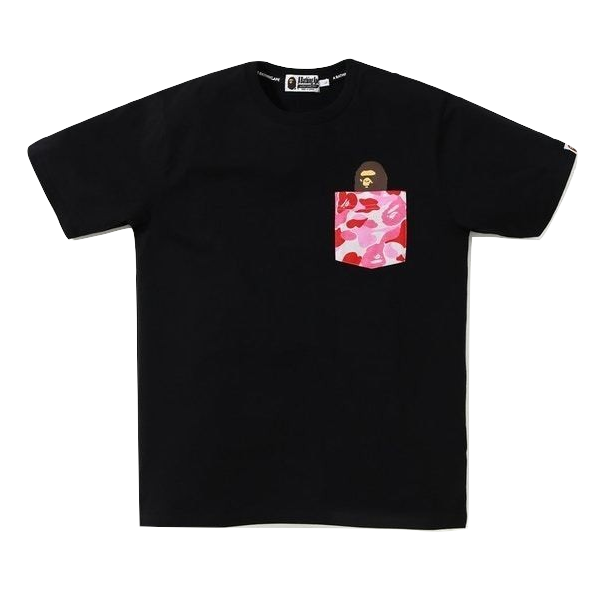 A Bathing Ape ABC Pocket Tee - Black/Pink