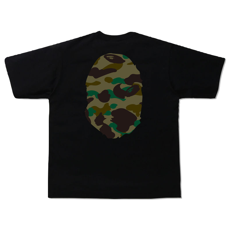 A Bathing Ape 1st Camo Big Ape Head Tee - Black/Green Camo