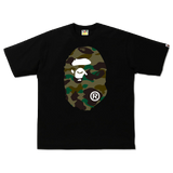 A Bathing Ape 1st Camo Big Ape Head Tee - Black/Green Camo