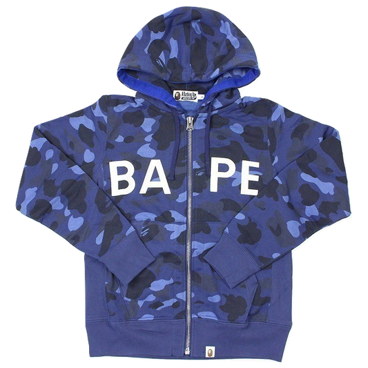 A Bathing Ape Bape Color Camo Zip Up Jacket - Blue