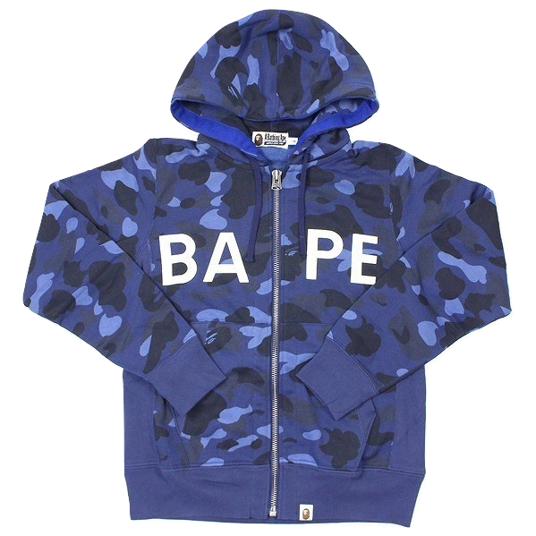 Bape Color Camo Hoodie - Navy