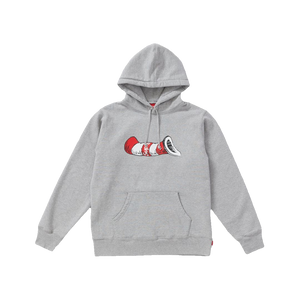 Supreme/Dr.Seuss Cat In The Hat Hooded Sweatshirt - Heather Grey - Used