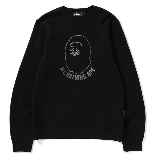 A Bathing Ape Mr. Bathing MR Embroidery Crewneck - Black