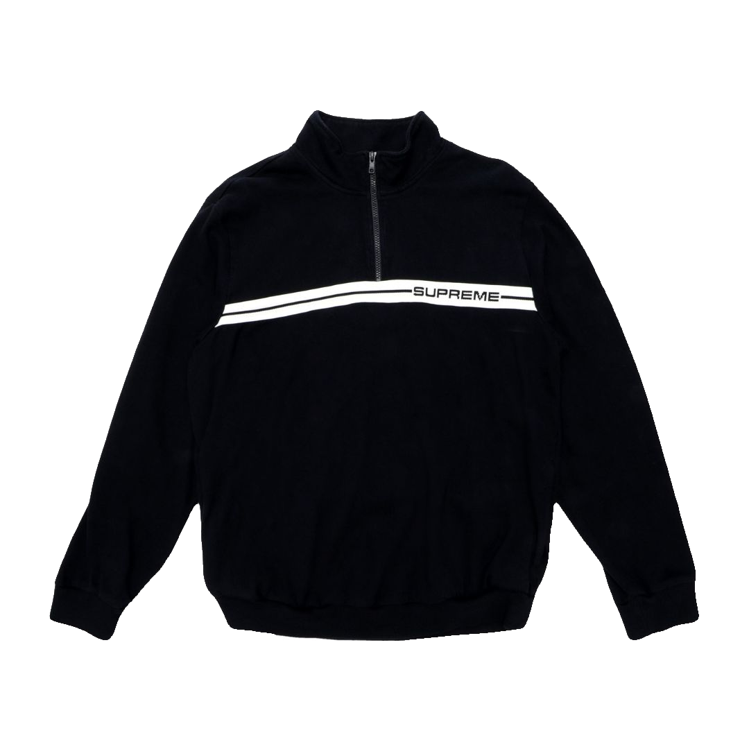 Supreme half zip 2025 warm up black