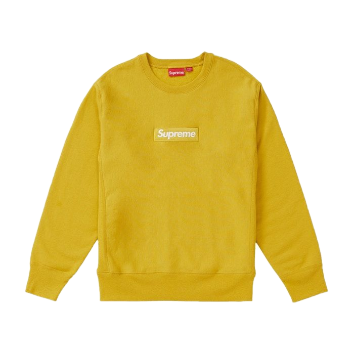 Supreme mustard outlet box logo