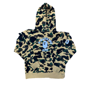 A Bathing Ape 1st Camo College Reflective Hoodie - Yellow Camo - Used