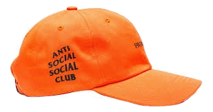 Undefeated X Anti Social Club Weird Cap - Orange