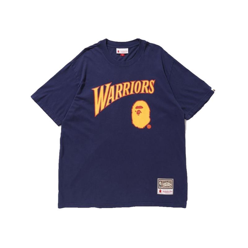 Bape x Mitchell & Ness Warriors Tee Navy