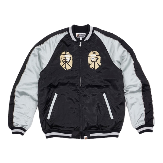 A Bathing Ape Mt. Fuji Apehead Souvenir Suka Jacket - Black