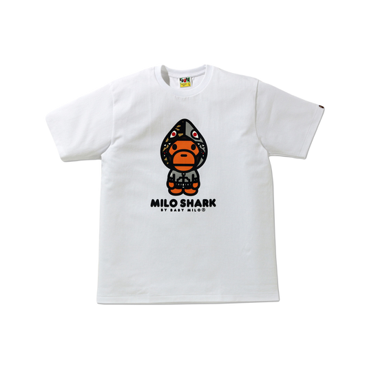 A Bathing Ape Milo Shark Tee - White/Gray