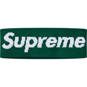 Supreme New Era Big Logo Headband FW18 - Dark Green - Used
