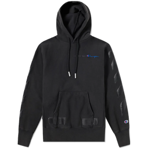 OFF WHITE x Champion Pullover Hoodie Black