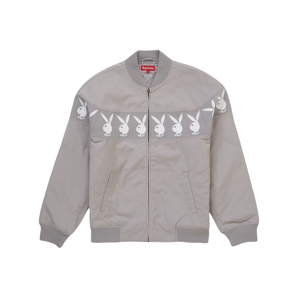 Supreme Playboy Crew Jacket - Grey