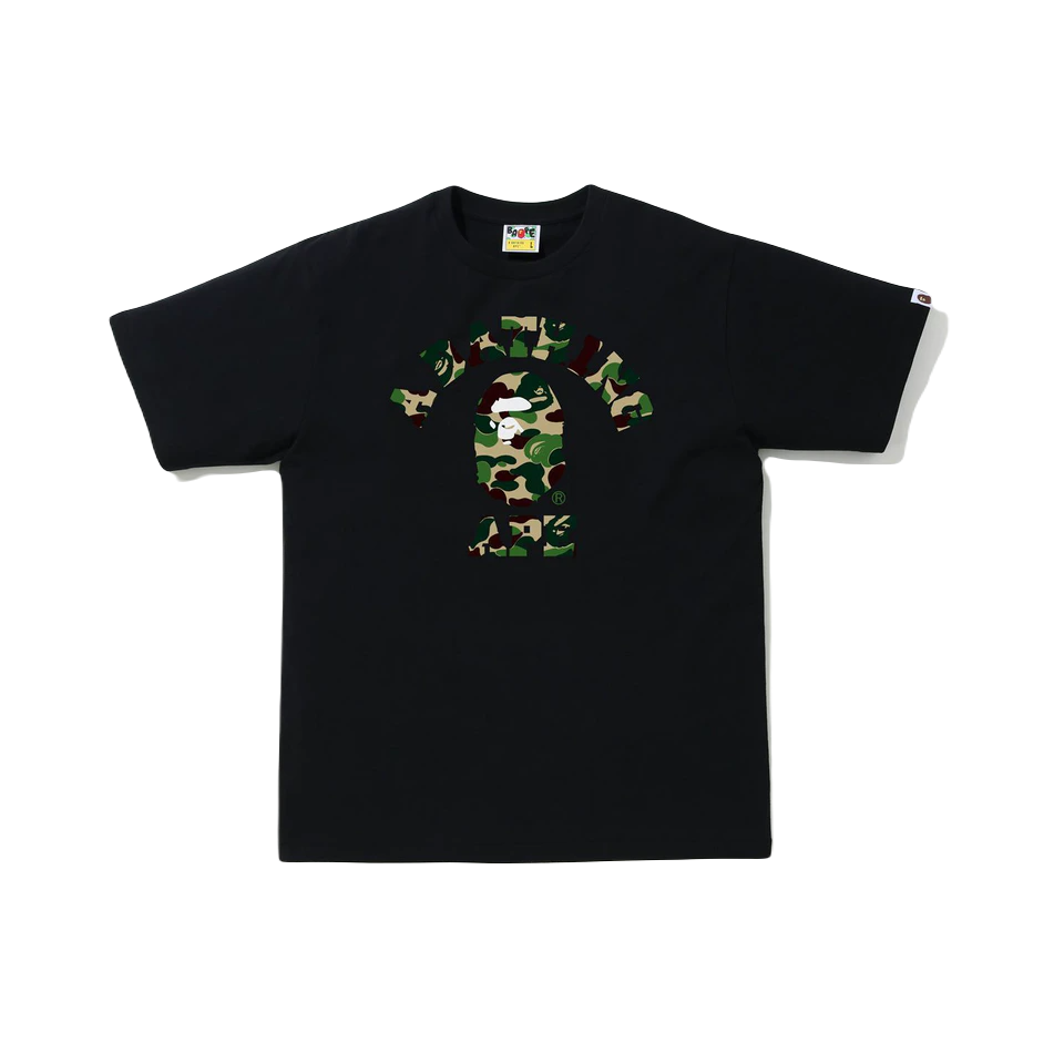 A Bathing Ape ABC Camo College Tee - Black/Green (SS21) - Used