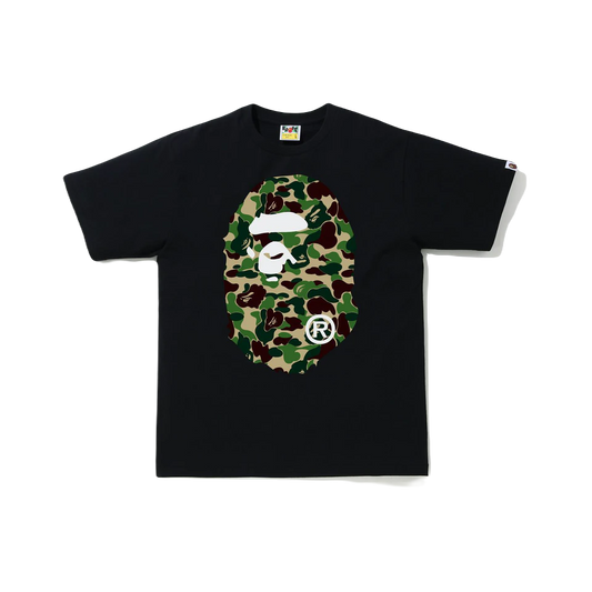 A Bathing Ape ABC Camo Big Ape Head Tee - Black/Green Camo