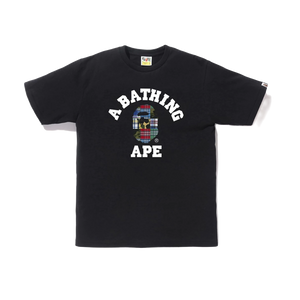A Bathing Ape Patchwork College Tee - Black