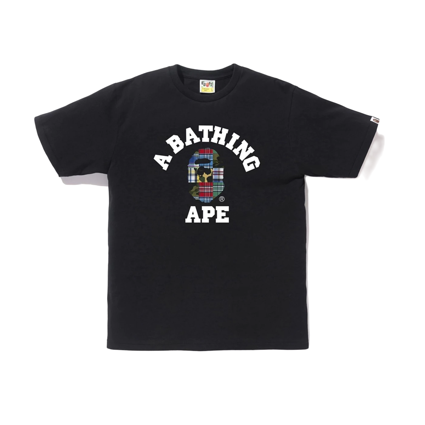 A Bathing Ape Patchwork College Tee - Black