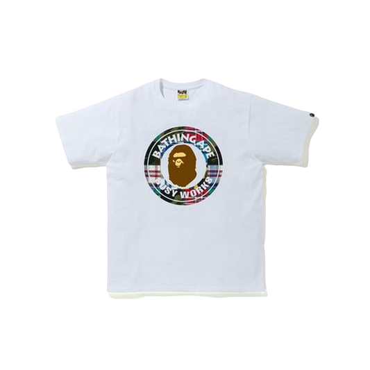 A Bathing Ape Patchwork Busy Works Tee - White