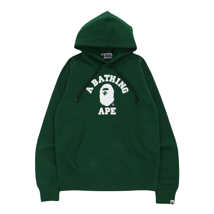 A Bathing Ape College Pullover Hoodie - Deep Jungle