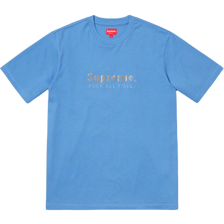 Supreme Gold Bars Tee - Columbia Blue - Used