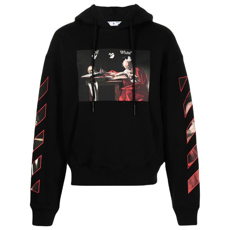 Off-White Caravaggio Slim Hoodie - Black/Red – Grails SF