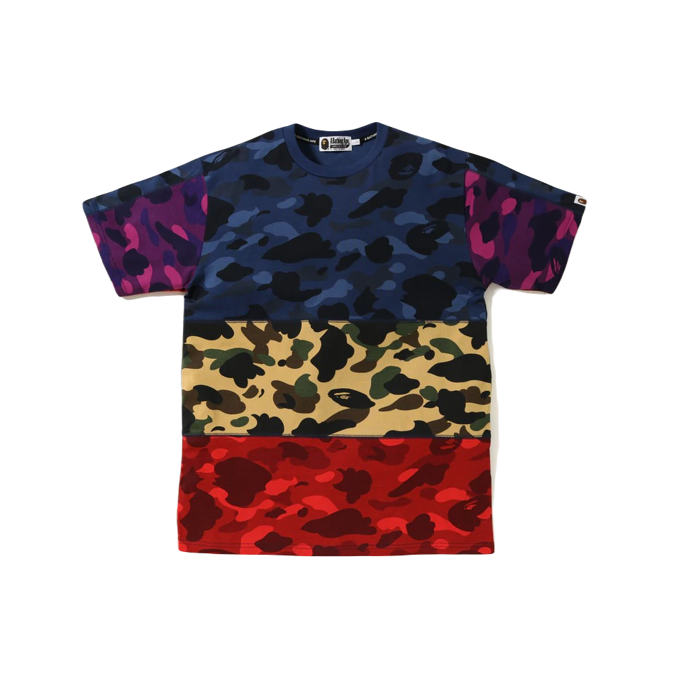 A Bathing Ape Mix Camo Tee - Multicolor - Used