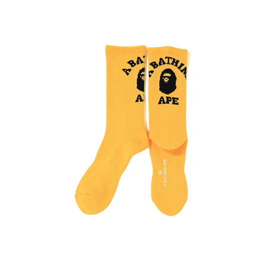 A Bathing Ape College Socks - Yellow