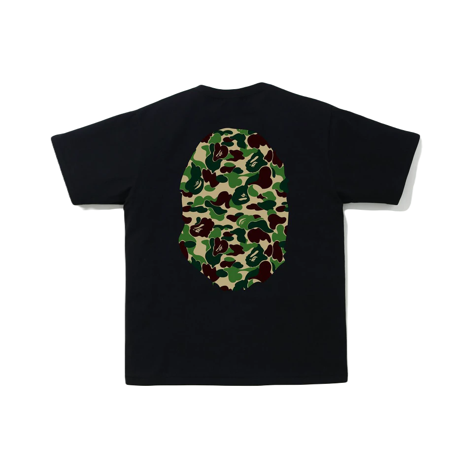 A Bathing Ape ABC Camo Big Ape Head Tee - Black/Green Camo - Used