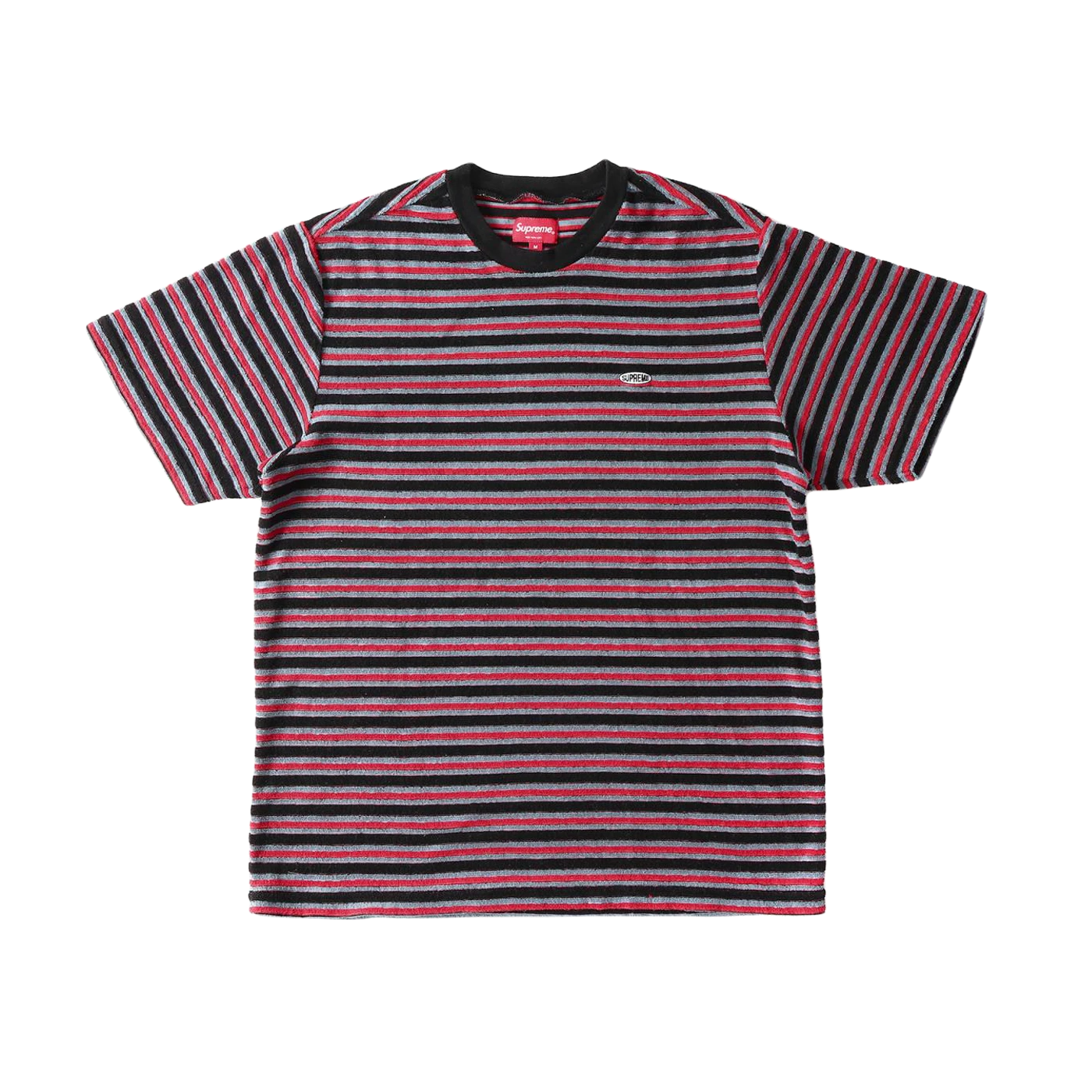 Supreme Multi Stripes Terry Tee - Black