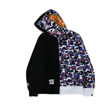 A Bathing Ape HK 15th Anniversary Color Camo Tiger Half Full Zip-Up - Multi