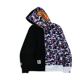 A Bathing Ape HK 15th Anniversary Color Camo Tiger Half Full Zip-Up - Multi