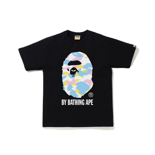 A Bathing Ape New Multi Camo By Bathing Tee - Black