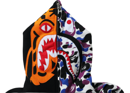 A Bathing Ape HK 15th Anniversary Color Camo Tiger Half Full Zip-Up - Multi