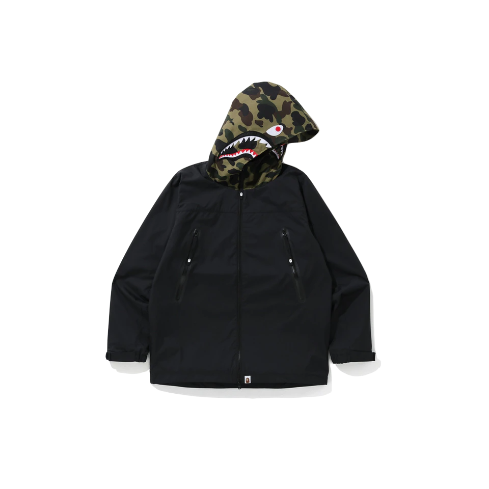 A Bathing Ape Shark Hoodie Jacket - Black - Used