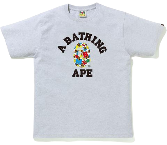 A Bathing Ape Baby Milo Alphabet College Tee