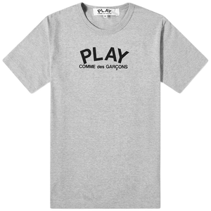 Comme Des Garcons PLAY Back Logo Heart Tee - Grey - Used