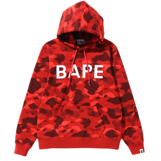 A Bathing Ape Color Camo Hoodie - Red Camo