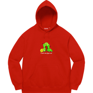 Supreme Don't Care Hooded Sweatshirt - Red