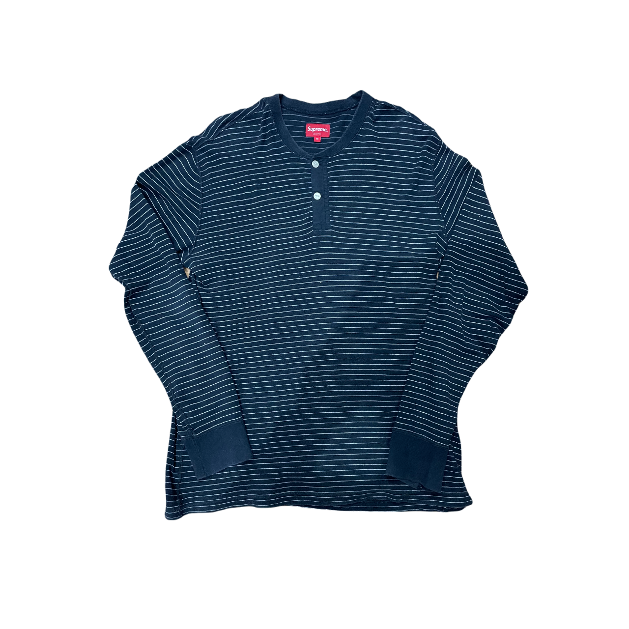 Supreme Striped Henley L/S - Navy