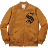 Supreme Old English Zip Varsity Jacket - Dark Gold