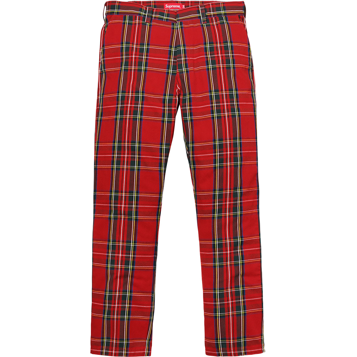 Supreme Work Pant - Red Royal Stewart - Used