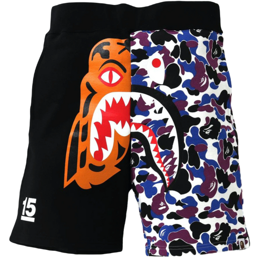 A Bathing Ape HK 15th Anniversary Tiger Shark Short - Black/ HK Camo