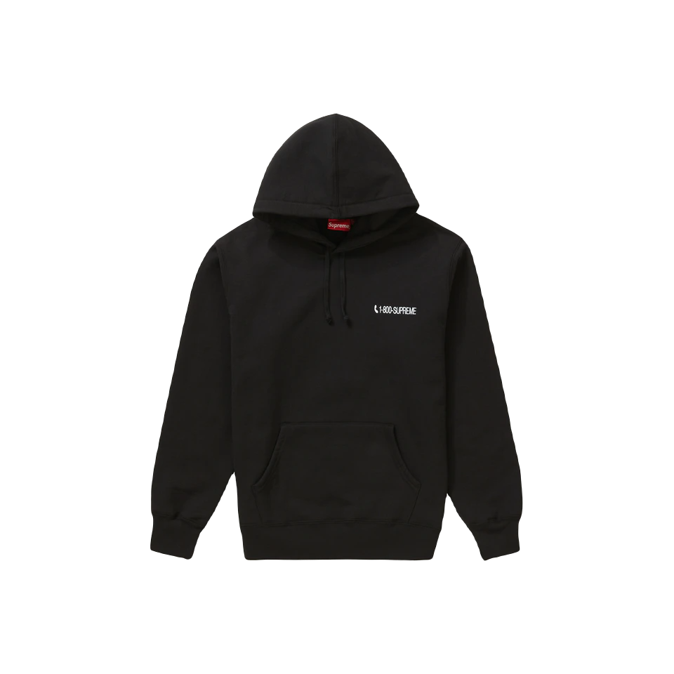 Supreme 1-800 Hooded Sweatshirt - Black - Used – Grails SF