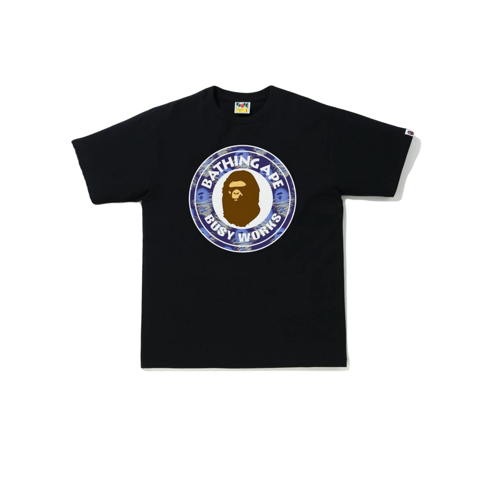 A Bathing Ape Bape Storm Busy Works Tee - Black/Blue