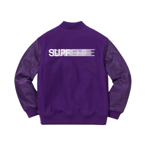 Supreme Motion Logo Varsity Jacket - Purple - Used