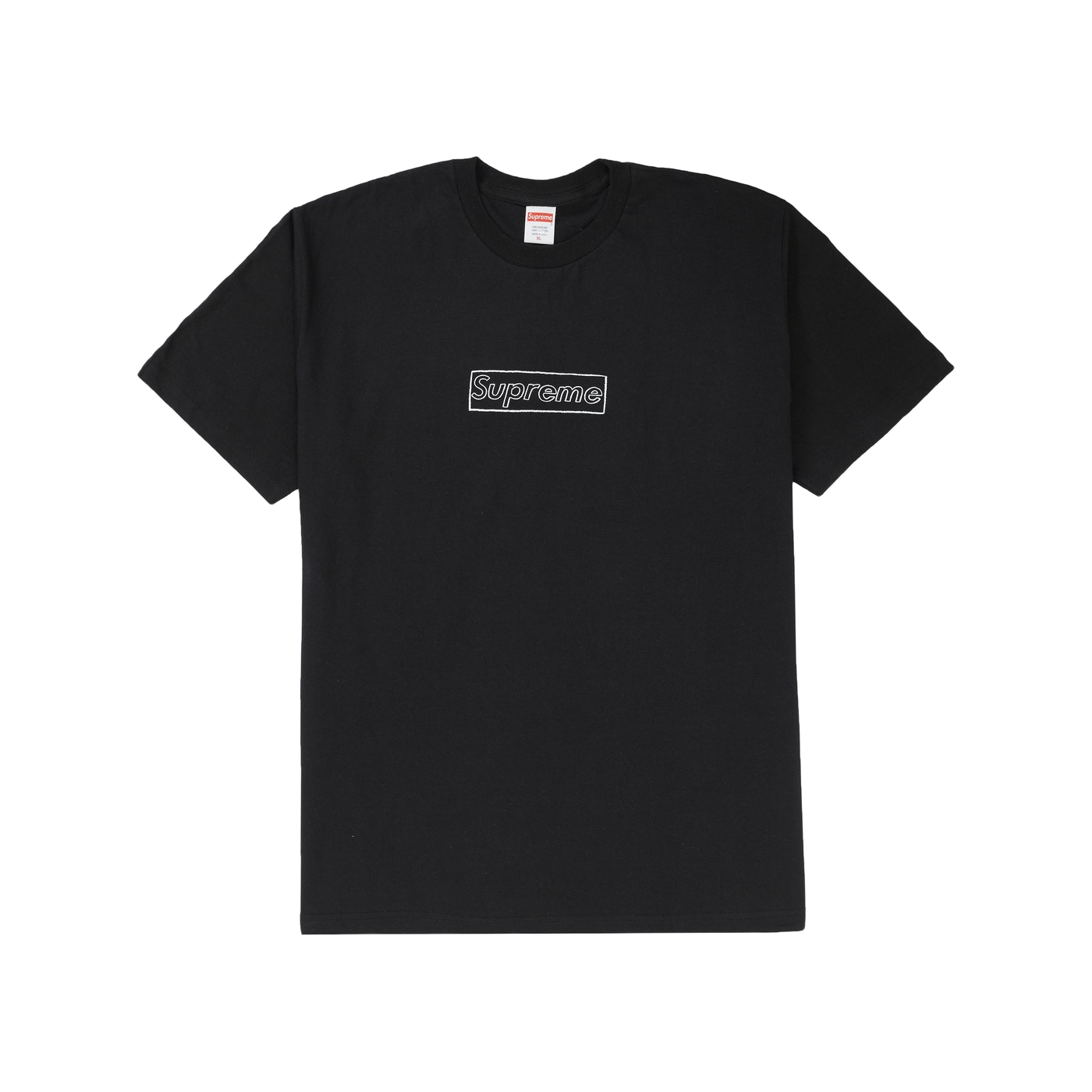 Supreme Kaws Chalk Logo Tee - Black - Used