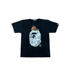 A Bathing Ape Baby Milo Sleep on City Camo Big Ape Head Tee - Black - Used